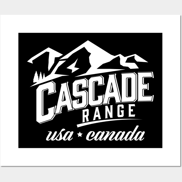 Cascade Range USA Canada Wall Art by nickemporium1